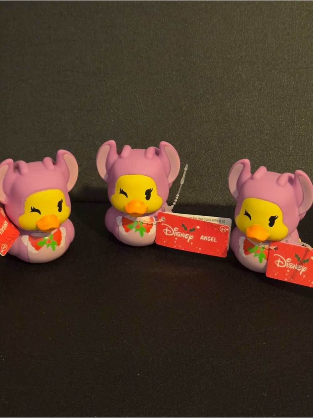 Disney Purple Angel Duck Bath Toy Trio